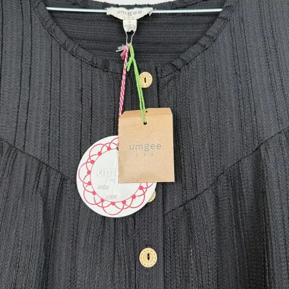 Umgee Black Sleeveless Jumpsuit NWT Small | Minimalist Boho Coastal Chic - Picture 2 of 7